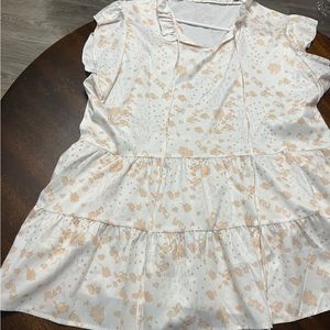 White patterned blouse 2x